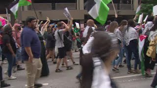Thousands of Pro-Palestinians marched on the streets of Dallas Sunday afternoon