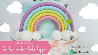 How to Make a Fondant Rainbow Cake Topper