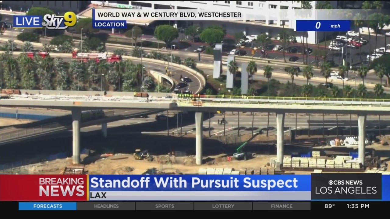 Standoff with pursuit suspect as police attempt to convince man to ...