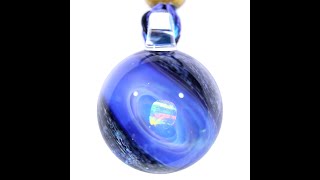 26mm Galaxy Glass Pendant 宇宙ガラスペンダント (螺旋状銀河） no