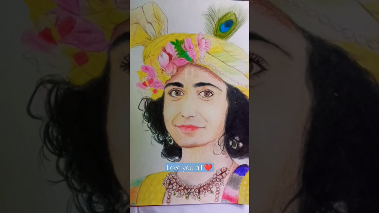 i tried to draw✨Krishna🦚🥰||SONIYA||#drawing #subscribe #krishna