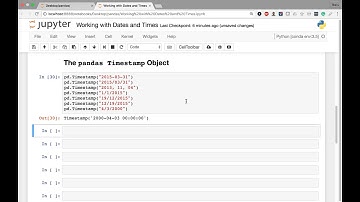 [3] Working with Dates and Times - The pandas Timestamp Object