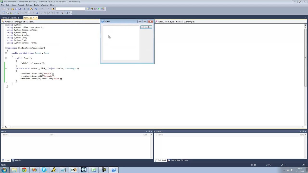 C# Beginners Tutorial 99 TreeView Control pt 1 YouTube - YouTube