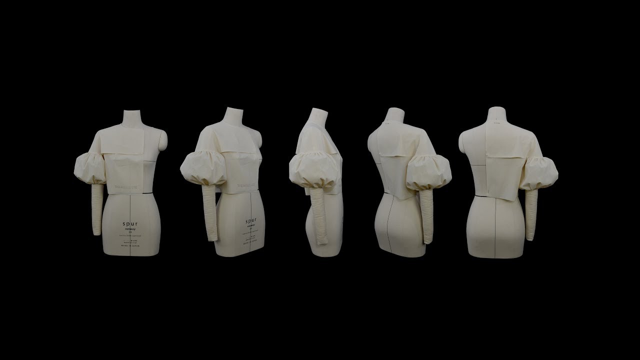 Draping gathered ballon sleeve demo