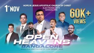 LIVE Open Heavens Bangalore - 2023 Pr Tinu George Pr John Jebaraj Pr Chandy Varghese