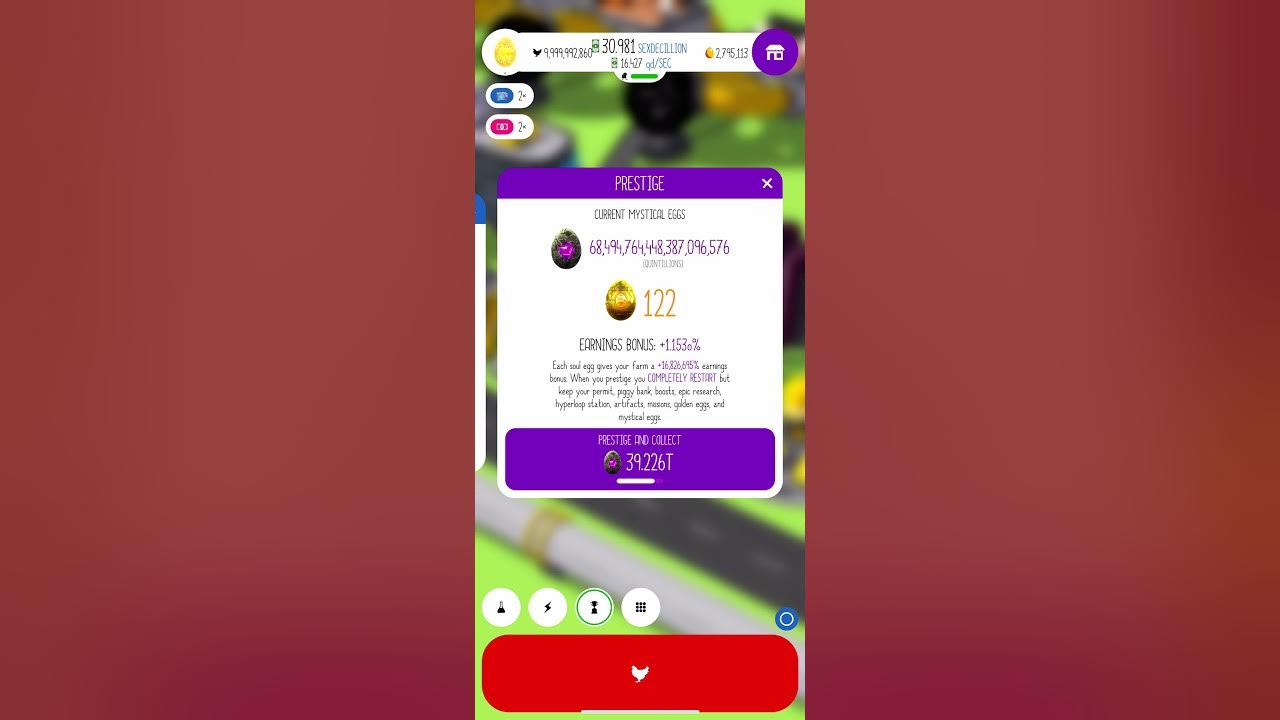 Egg Inc Enlightenment egg 10 billion chicken trophy complete YouTube