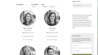 Custom IDX Broker Agent Roster Page Design Template Circular
