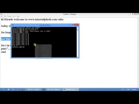 How to create for loops in Ruby