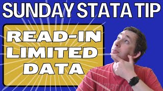 3 Minutes to Save Time Using Stata with Big Data | Sunday Stata