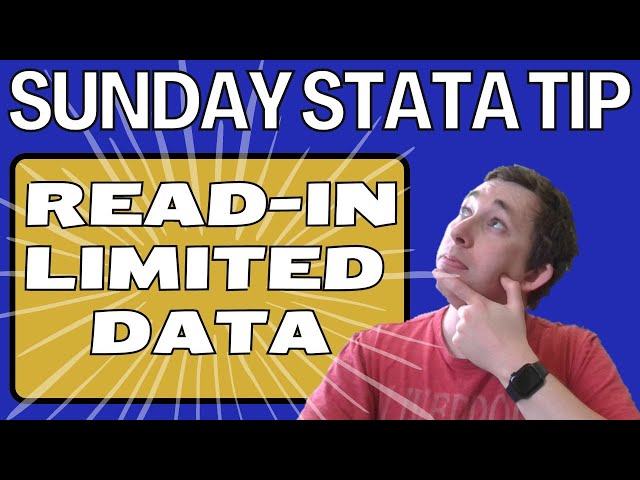 3 Minutes to Save Time Using Stata with Big Data | Sunday Stata
