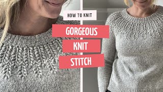 НЕЖНЫЕ КОЛОСКИ ДЛЯ ВЯЗАНИЯ КОКЕТКИ СПИЦАМИFabulous and easy knitting pattern