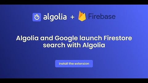 Firestore search with Algolia