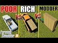 Farming Simulator 19 : POOR vs RICH vs MODDER !!! Game Style Comparison