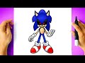 How to draw sonic exe