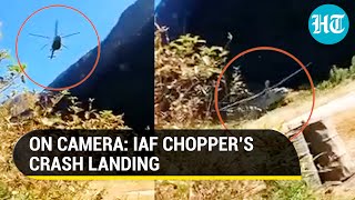 Watch how IAF’s Mi-17 chopper crash-landed in Arunachal Pradesh; crew members safe