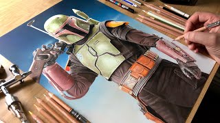 Drawing Boba Fett - Time-Lapse Artology