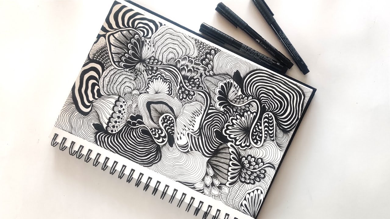 Zentangle art || Zentangle || Doodle art || Zendoodle || mushroom