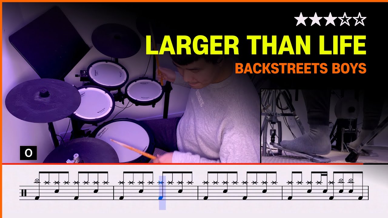 Lv10 Larger Than Life   Backstreets Boys  Pop Drum Cover With Sheet Music