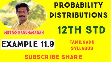 12th Std Maths Ex.11.2(Example 11.9) Find the Probability mass Function f(x) of the discrete random