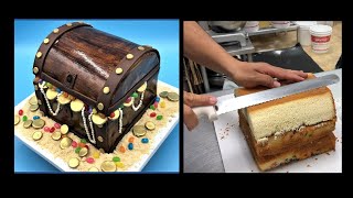Treasure Chest Cake 💰☠️🏴‍☠️. Cofre de tesoro