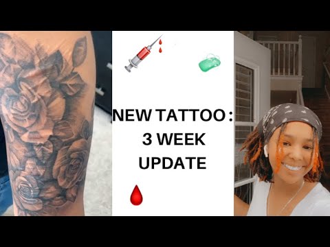 MY NEW TATTOO AFTER 3 WEEKS | HEALING PROCESS AND TIPS - YouTube