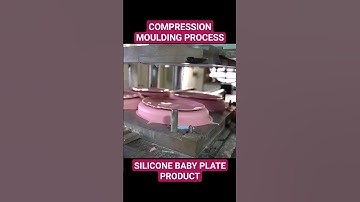 PROCESS OF COMPRESSION MOLDING | PRODUCT OF SILICONE BABY PLATE #plasticmoulding #molddesign