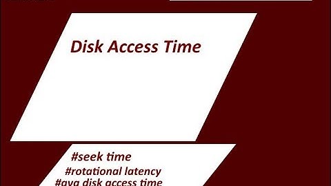 Disk Access Time-Tutorial4