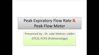 peak flow rate and peak flow meter