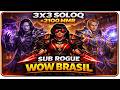 ⚔️ WOW BRASIL 3x3 | ROGUE TR +2100 🔥 (Rogue 🗡️ Shadow 🧠 Mage Arcano ✨)