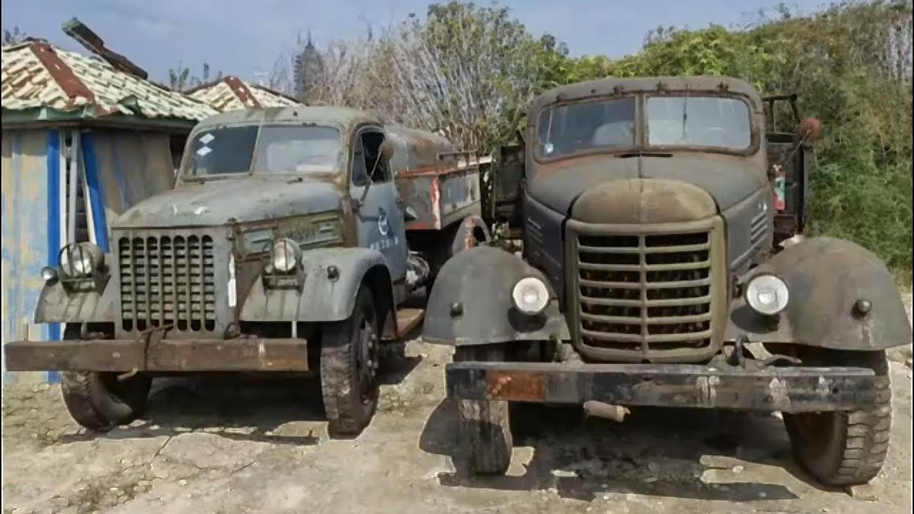 Реставрация ржавого и изношенного классического грузовика ГАЗ-51, выпущенного в 1970-х годах.