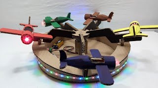 Making an Amusement Park Aeroplane Ride | DIY Carnival Ride using Cardboard