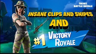 INSANE CLIPS AND SNIPES AND VICTORY ROYALES -Fortnite montage-￼