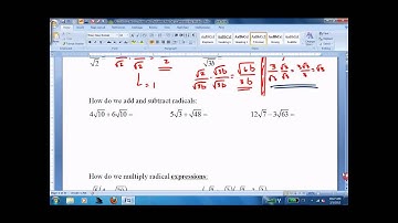 ALG1H 11.1 Simplifying Radical Expressions & 11.2 Operations with Radical Expressions.wmv