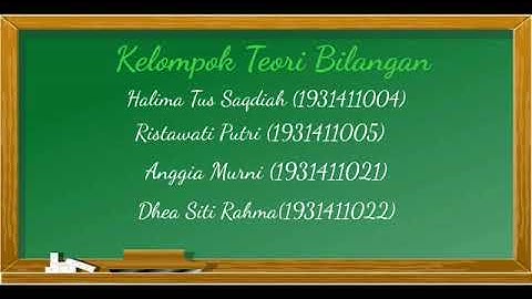 Teori Bilangan - Algoritma Euclid dan Sistem Kongruensi Linier