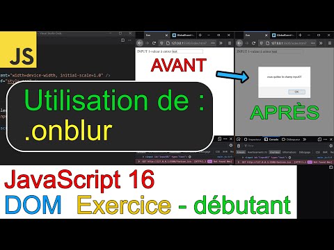 Vidéo: Qu'est-ce qu'Onblur et Onfocus HTML ?