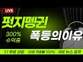 펏지펭귄 - 현재 300% 수익중입니다. 폭등 이유 공개