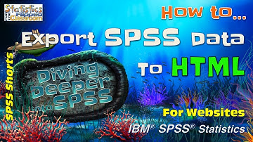 Export SPSS Output to HTML
