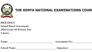 Grade 10 Biology SBA 2026: Full Marking Scheme & Answers (100/100)