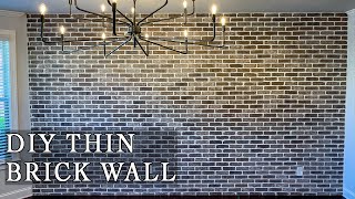 How To Install Brickwebb Thin Brick Without Mortar | DIY Brick Accent Wall