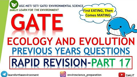 🔴GATE Ecology & Evolution REVISION Concepts(Part17)