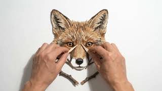 Amazing Fox String Art 🦊 | Satisfying Thread Art Animation #ShortsAlternative TitleFox String Art