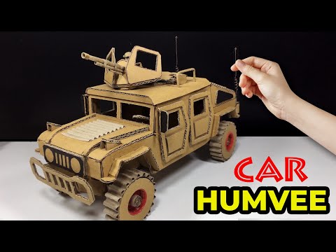 How to make a Humvee Car from Cardboard Crafts. DIY Carton Crafts