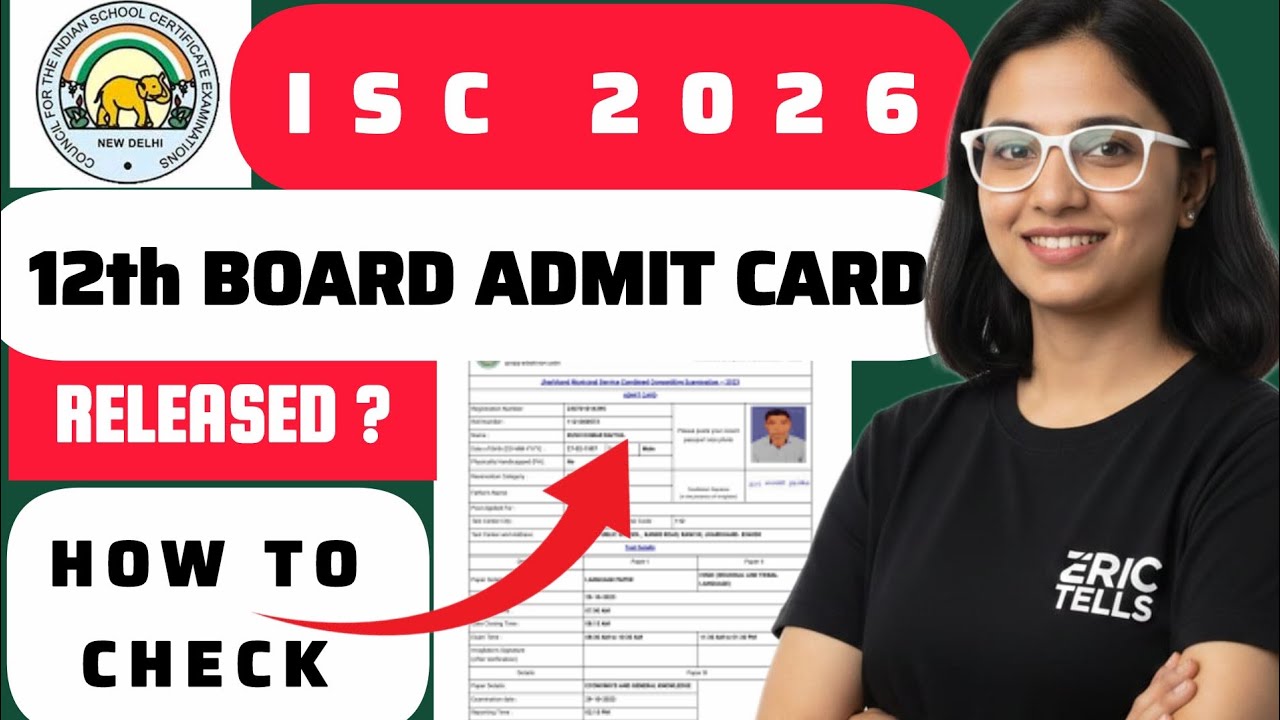 isc 12th admit card 2026 | icse class 12 hall ticket 2026