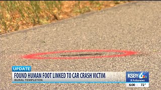 Human foot found on rural Templeton road belongs to crash victim, officials say