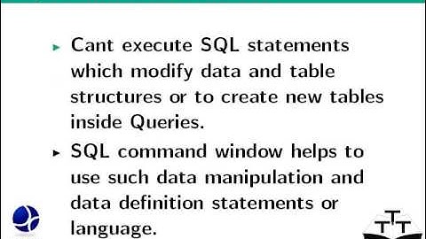 Indexes Table Filter SQL Command window - Gujarati