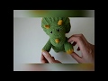 Crochet dinosaur toy for toddler, amigurumi triceratops