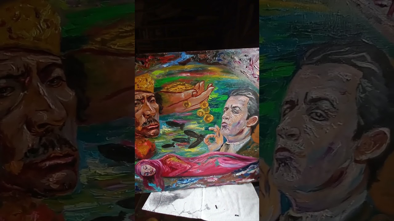 Muammar Gaddafi, Nicolas Sarkozy 