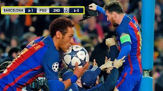LA REMONTADA! Legendary comeback Barcelona 6-5 PSG 2016/17 ● MSN Prime