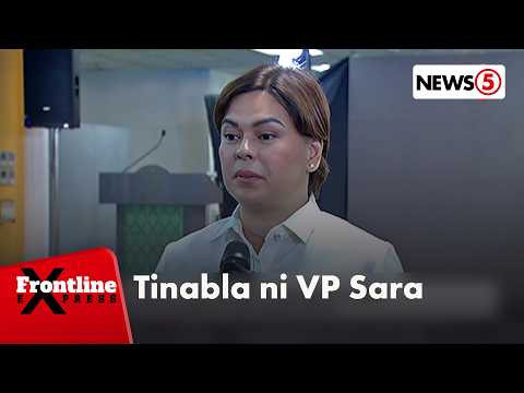 VP Sara, isa-isang sinagot ang kinahaharap na mga isyu | Frontline Express