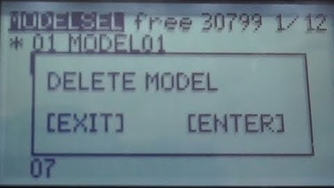 How to Delete a Model from Taranis Q X7S radio